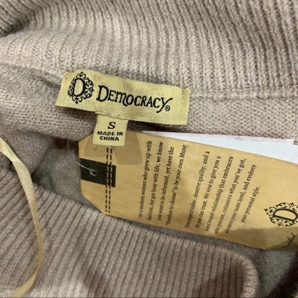 Democracy Side Button Boatneck Sweater - Picture 2 of 5